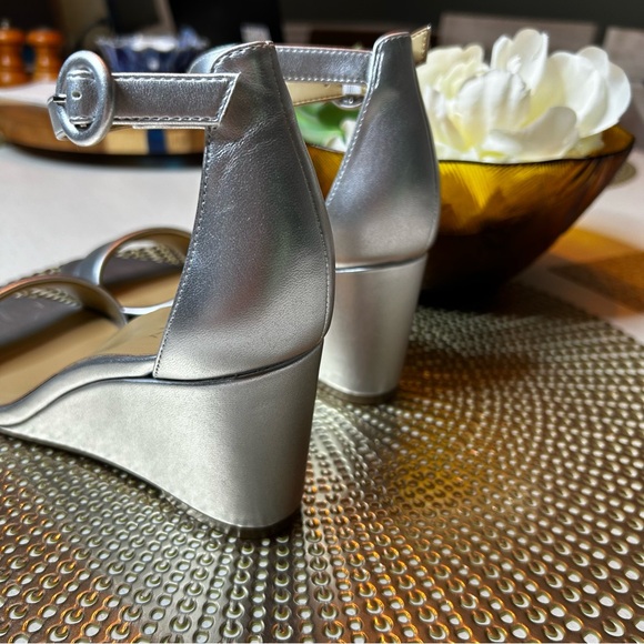 Naturalizer London Silver wedge sandals - Picture 9 of 12